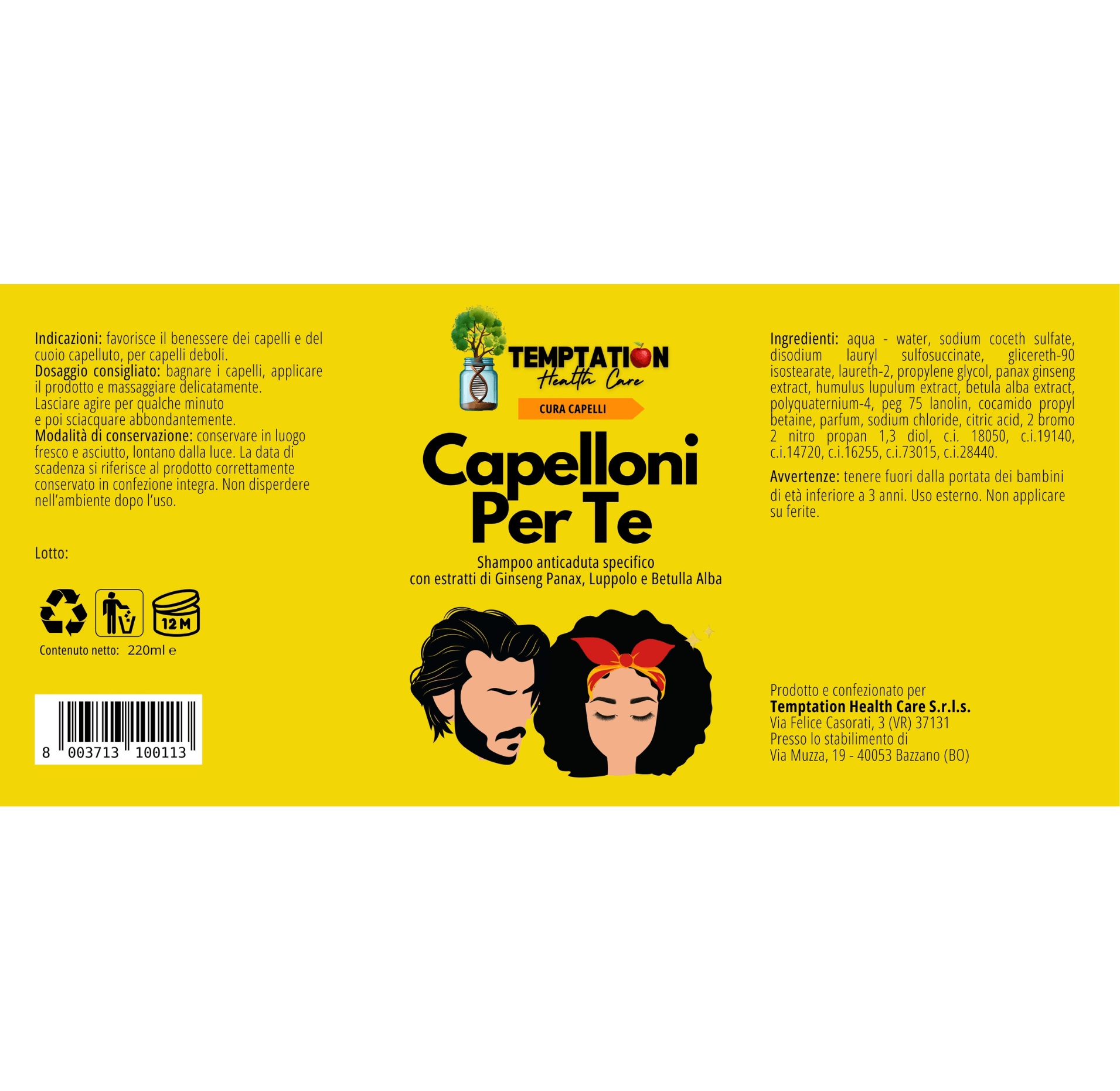 Etichetta Capelloni per te