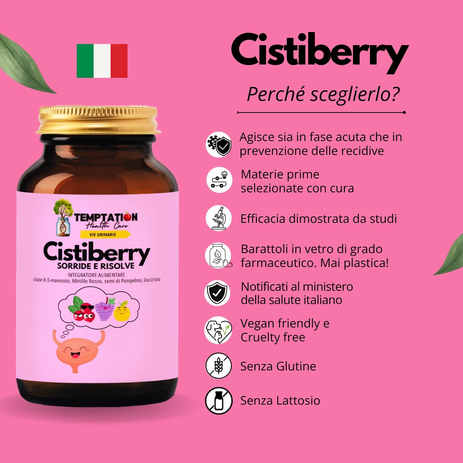 Motivi per scegliere integratore cistiberry