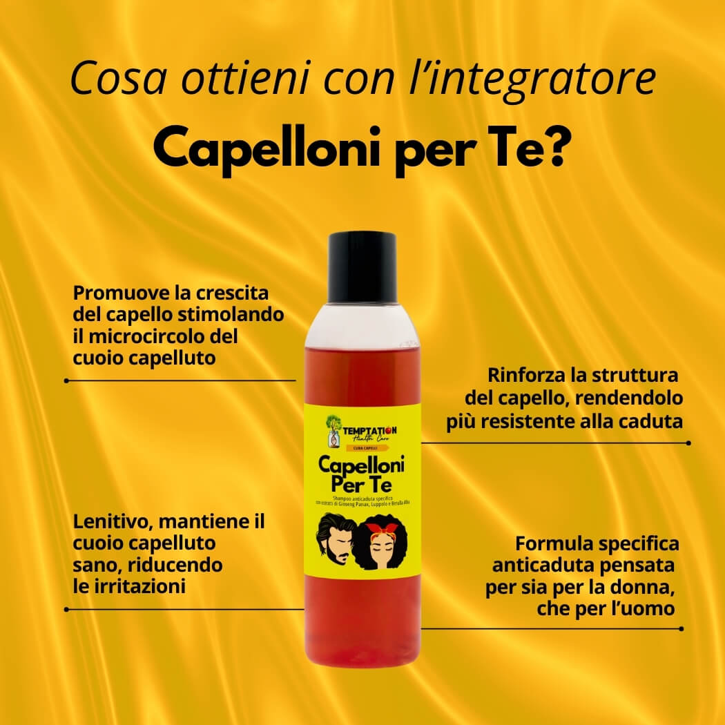 Risultati ottenuti con shampoo anticaduta Capelloni per Te